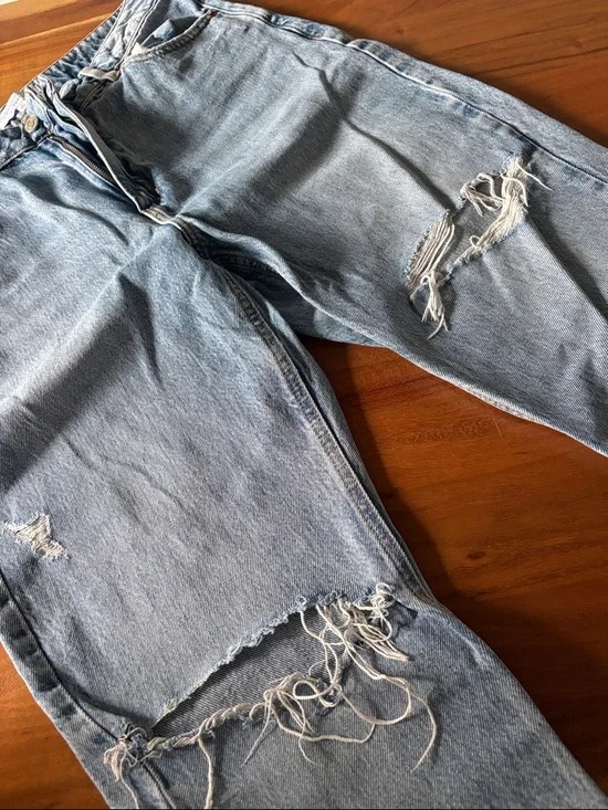 Dynamite Light Blue Ripped Men's Jeans - Picture 3 of 5